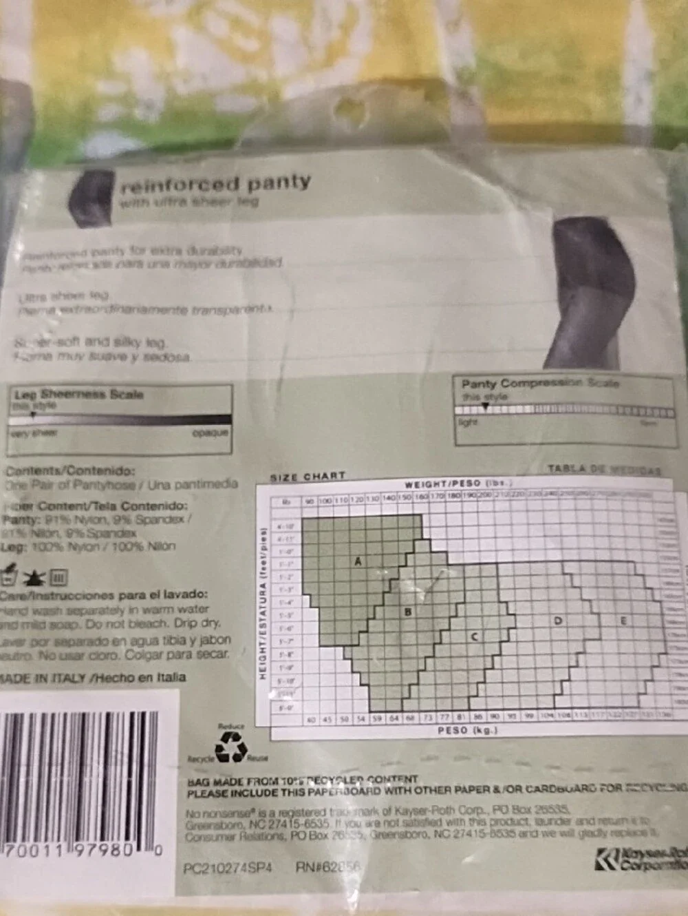 Hanes No Nonsense Ultra Sheer Pantyhose - 2 pair Black & Off Black NIP.
